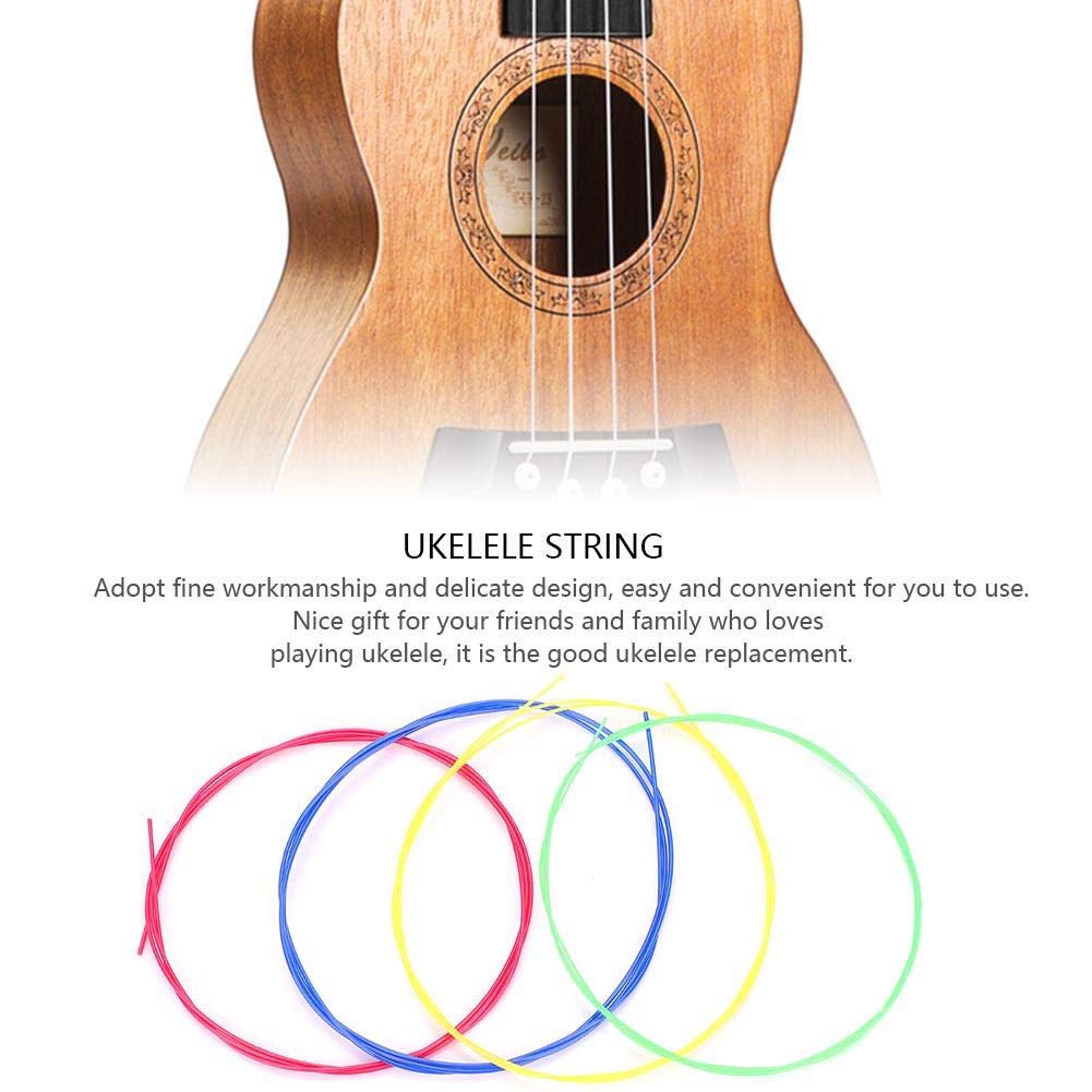 4-Piece Nylon Ukulele Strings Set - Premium Replacement Strings for Soprano/Concert/Tenor Ukuleles - Durable & Warm Tone for Beginners & Professionals - Perfect for Live Performances, Practice & Studio Recording