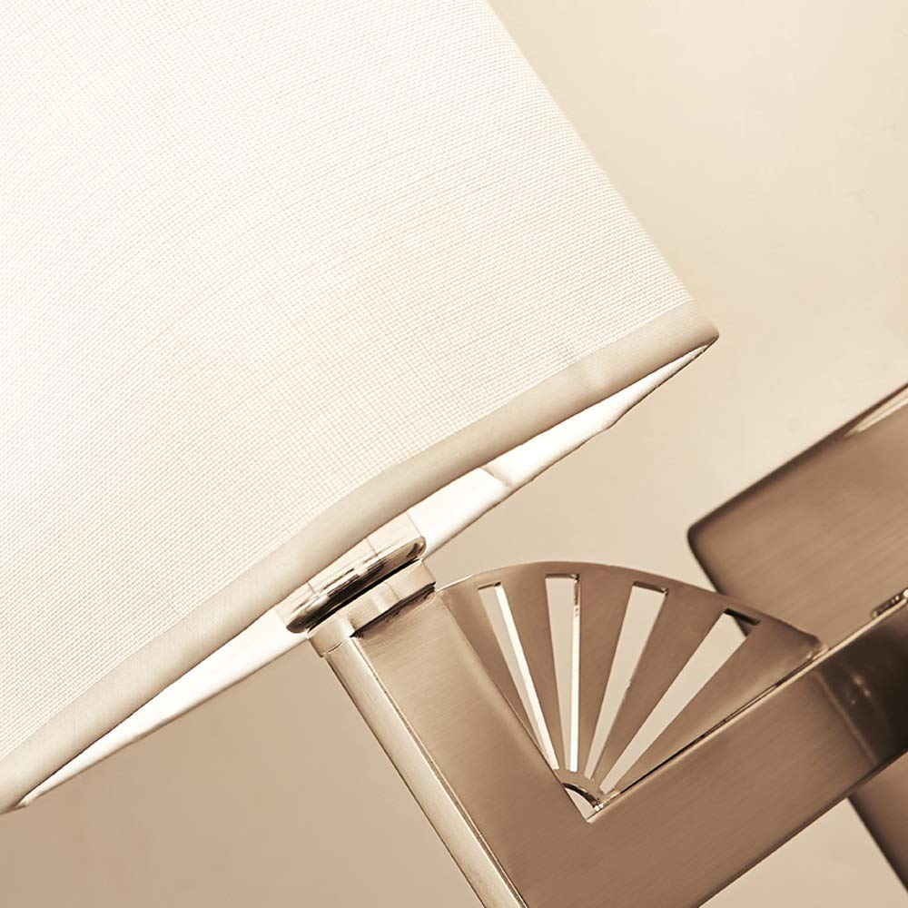 Modern LED Wall Sconce Light - Bedroom Night Lamp with Cloth Cover, E14 Bulb Compatible, Minimalist Wall Mounted Lighting for Bedside, Hallway & Home Decor