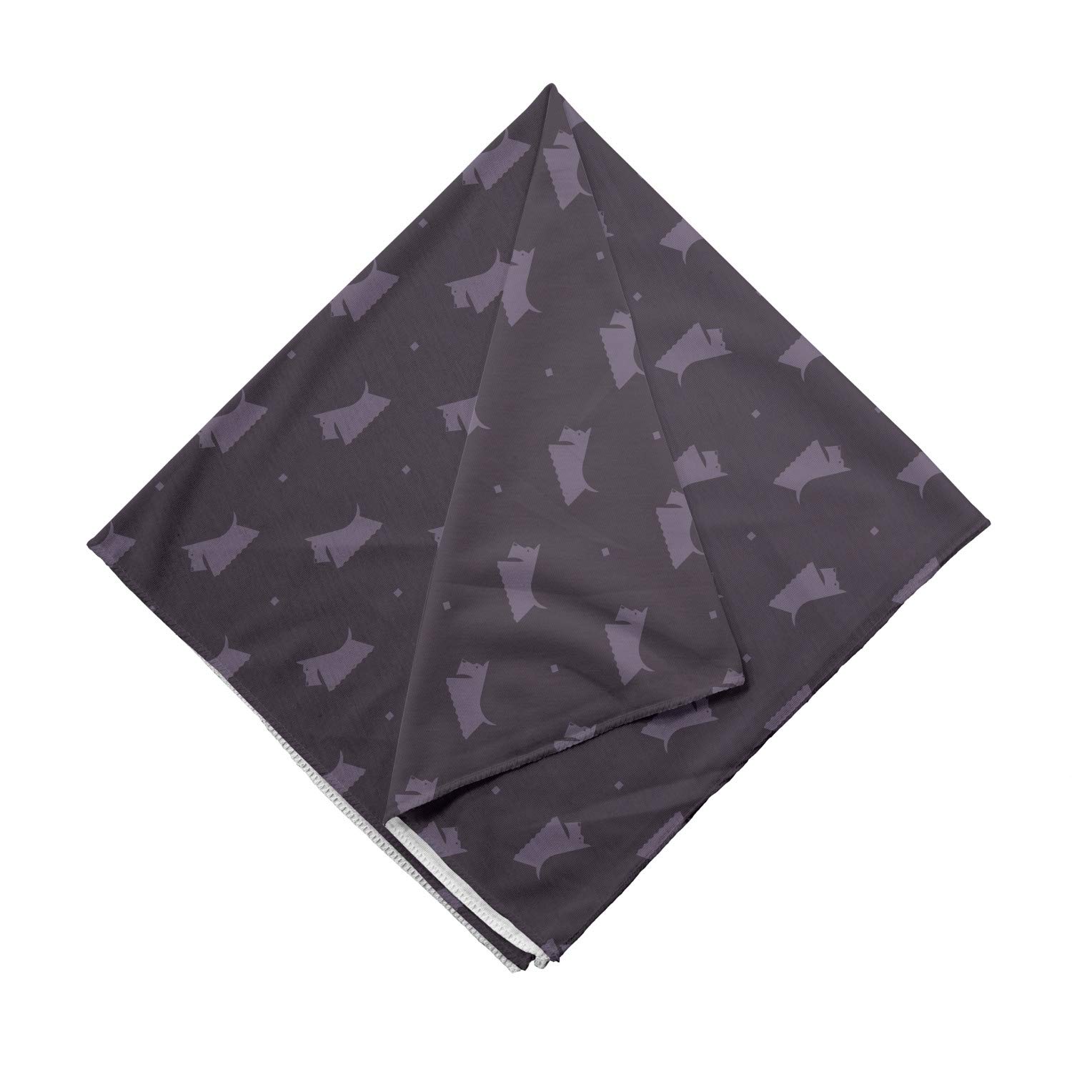 Ambesonne Dog Lover Bandana - Scottish Terrier Print Unisex Head & Neck Scarf for Pet Owners - Perfect for Dog Walks, Grooming & Outdoor Adventures