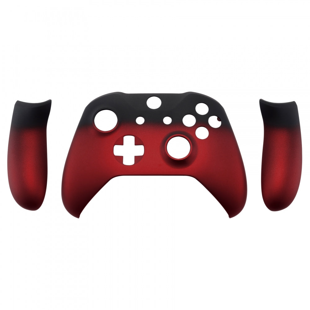 eXtremeRate Shadow Red Replacement Front Shell & Back Panel for Xbox One X & One S Controller - Custom Gaming Accessories for Enhanced Gameplay Experience