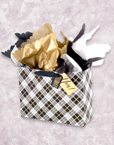 Celebrate You Tartan Gift Bags - Premium Scottish Plaid Party Favor Bags for Weddings, Birthdays & Special Occasions