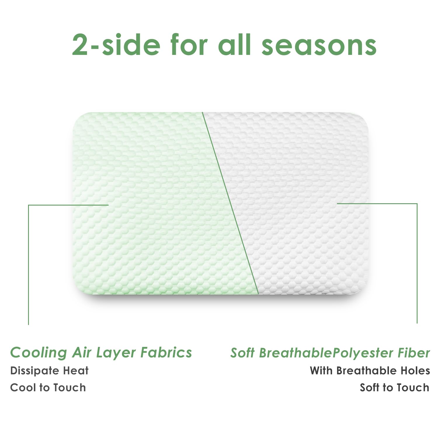 Ultra Thin Memory Foam Pillow for Stomach Sleepers - 3.15