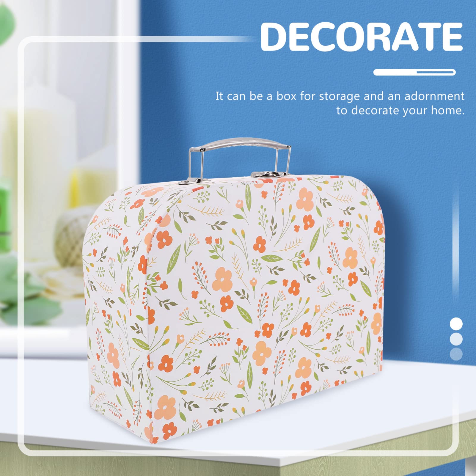 Zerodeko Cardboard Storage Boxes with Lids - Organize Toys, Sundries & Home Items | Portable Handle Design for Easy Storage & Organization | Perfect for Kids' Rooms, Closets & Office Supplies