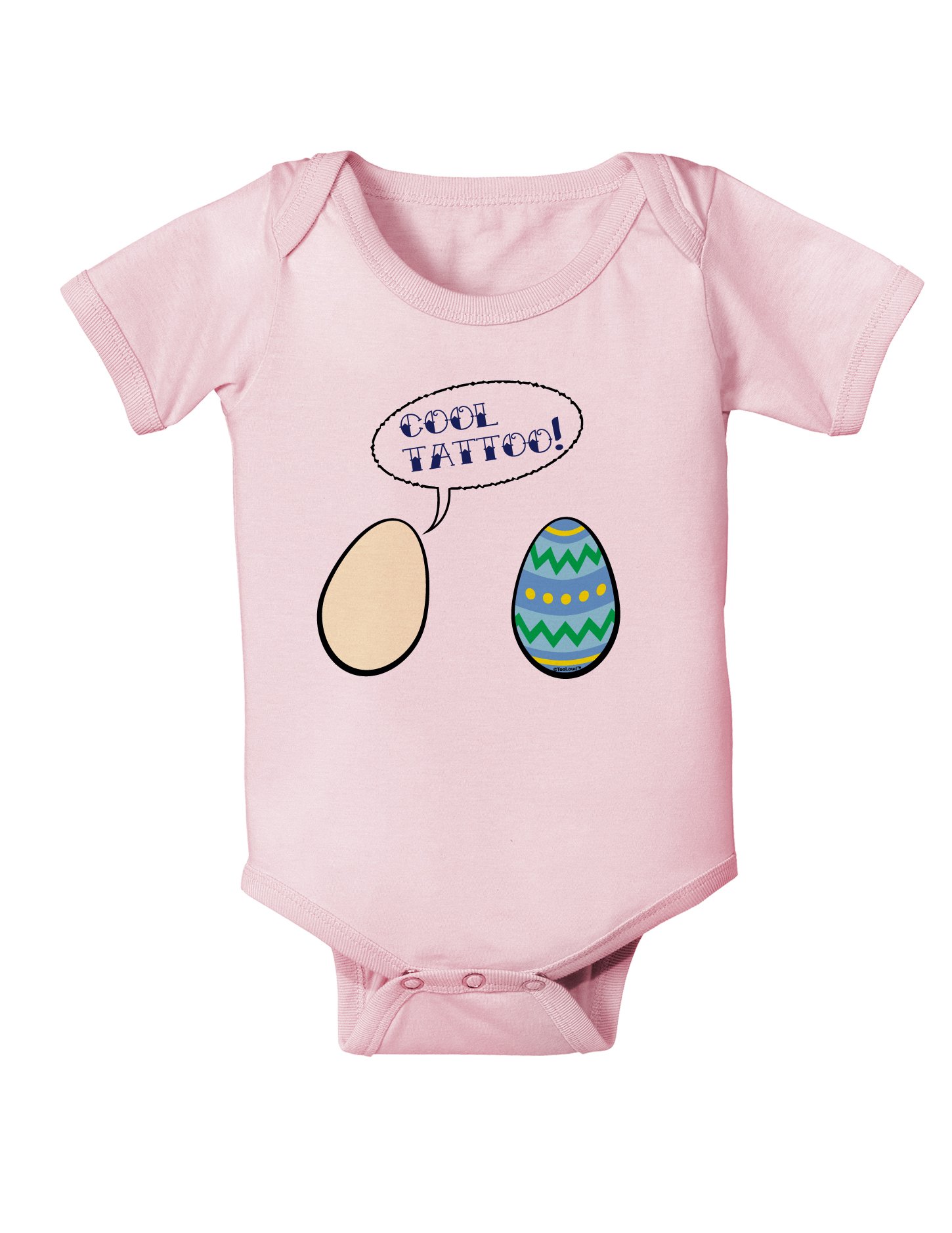 TOOLOUD Cool Tattoo Print Easter Egg Infant Bodysuit - Soft Cotton Baby One-Piece for Boys & Girls - Perfect for Easter Outfits, Holiday Photos & Family Gatherings
