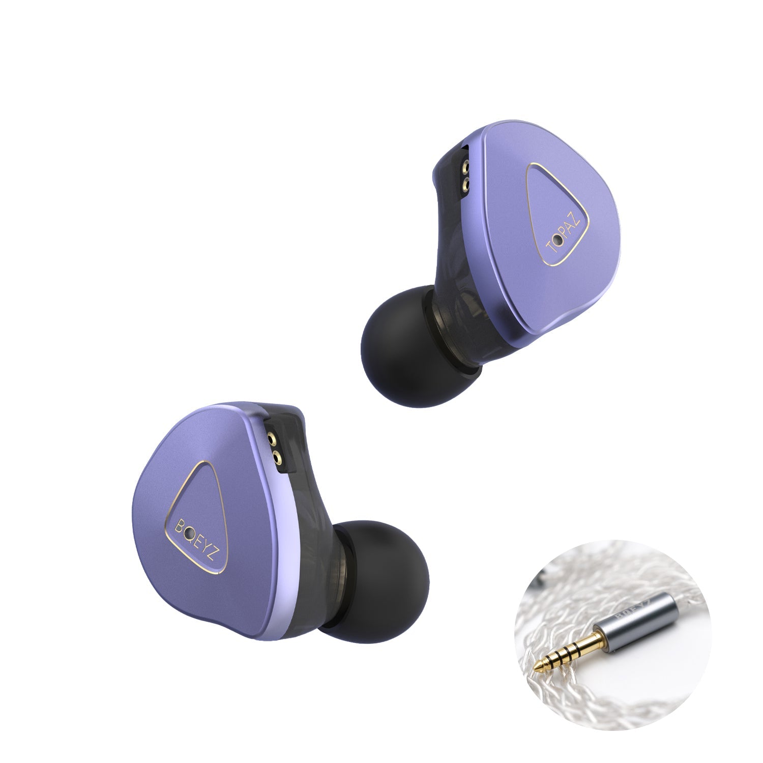 BQEYZ Topaz In-Ear Monitor with Dynamic & Piezoelectric Drivers - High-Fidelity Earphones for Audiophiles, Musicians & Studio Recording
