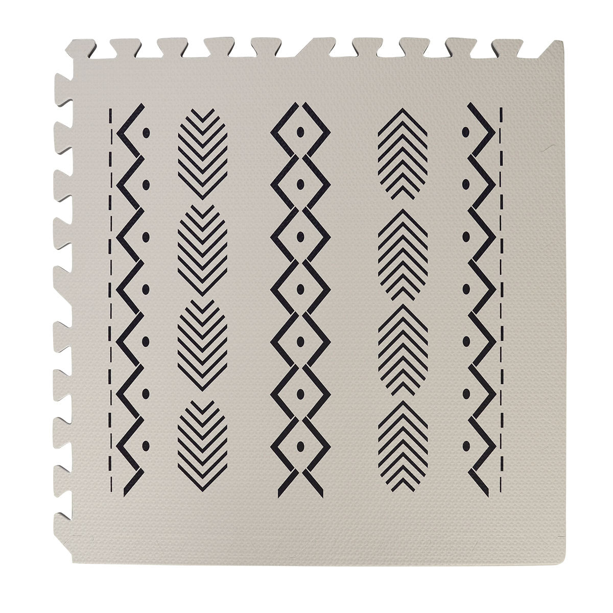 Non-Slip Tribal Design EVA Foam Puzzle Mat Tiles - Interlocking Floor Tiles for Kids Playroom, Gym, and Nursery - Soft & Durable Play Mat for Baby Crawling and Toddler Safety