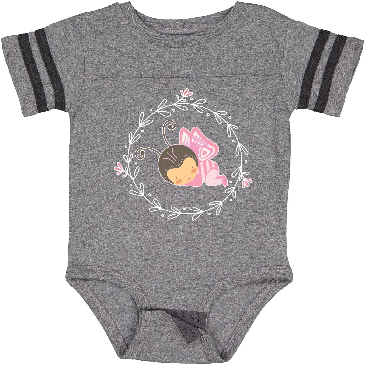 Inktastic Cute Butterfly Baby Bodysuit - Soft Cotton Onesie for Infant Girls - Perfect for Newborn Photos, Baby Showers & Everyday Wear