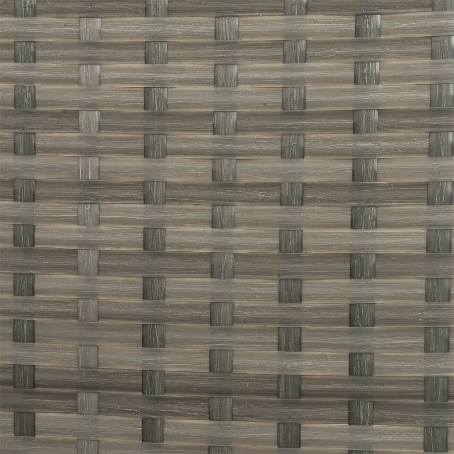 4-Panel Outdoor Privacy Screen - Grey Resin Wicker Room Divider - Weather Resistant Patio Partition for Deck, Poolside, Garden & Balcony