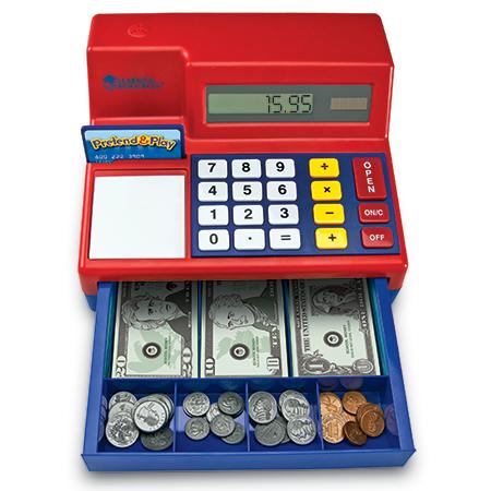 Pretend & Play® Calculator Cash Register - Educational Toy for Kids, Pretend Play Store with Working Calculator & Money Drawer - Perfect for Math Learning & Role Play Games at Home or Classroom