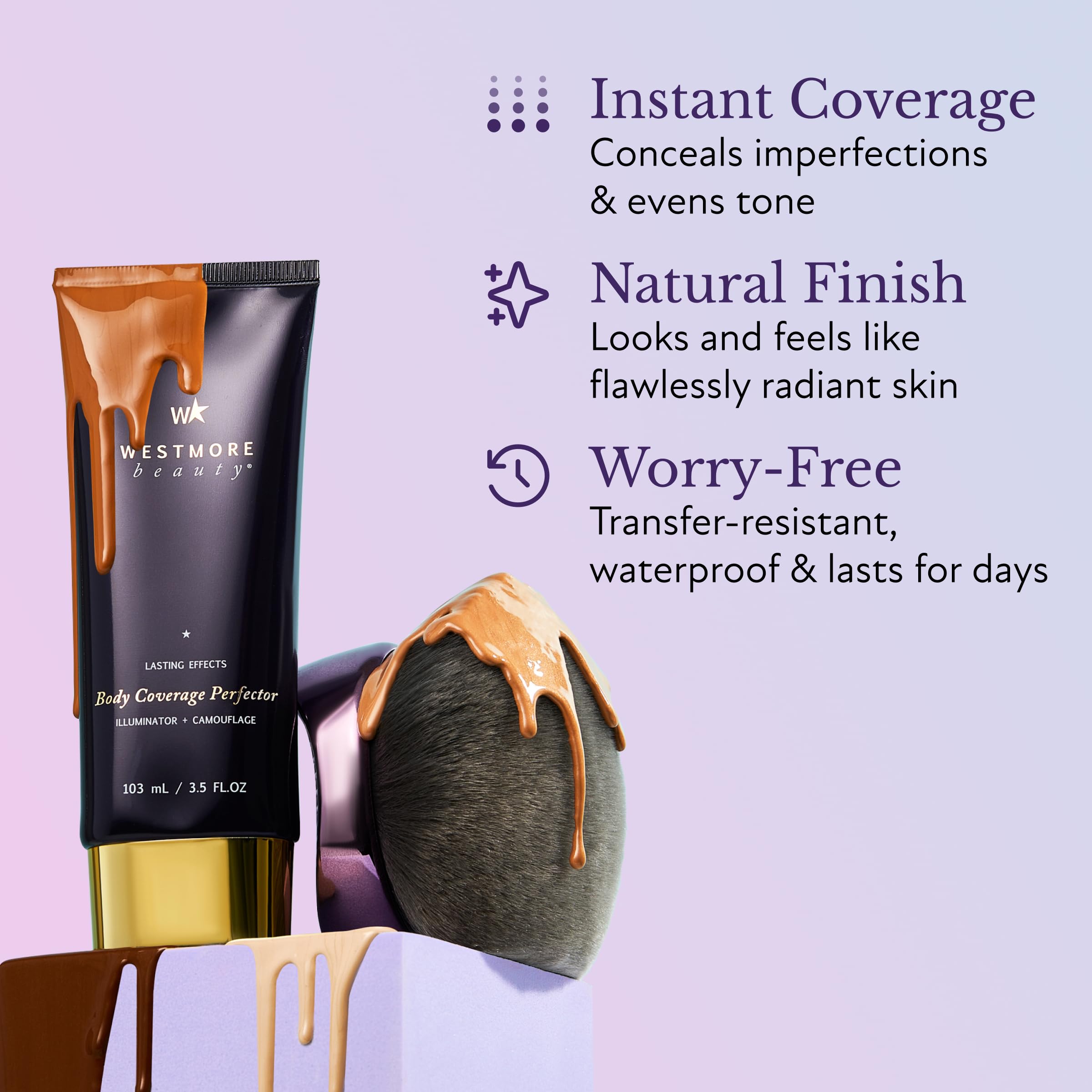Waterproof Leg & Body Makeup - Tattoo Cover Up (3.5oz) for Flawless Skin