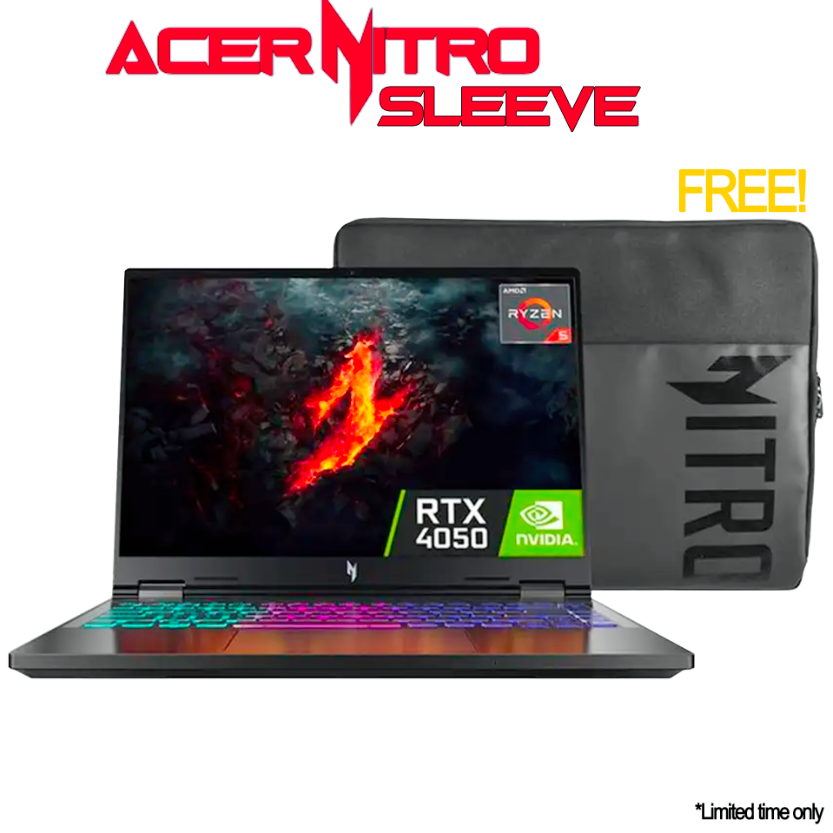 Acer Nitro 14 AN14-41 Gaming Laptop - AMD Ryzen 5 8645HS, 16GB RAM, 512GB SSD, NVIDIA RTX 4050, 14.5