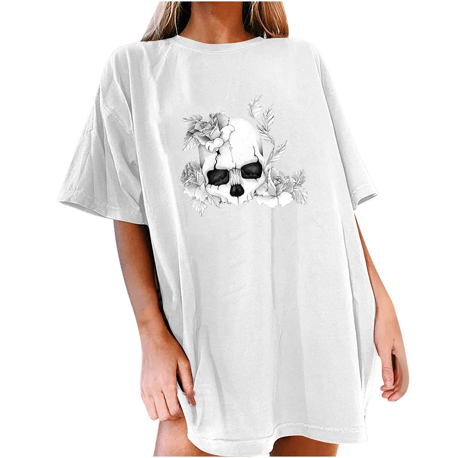 Vintage Halloween Costume Top for Women - Drop Sleeve Printed Blouse with Casual Short Sleeves | Perfect for Halloween Parties, Cosplay Events & Themed Gatherings