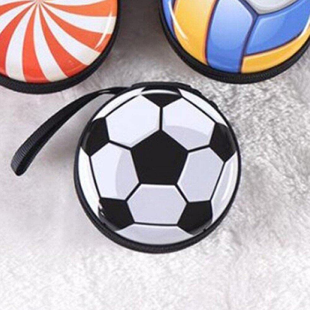 Football & Basketball Coin Purse - Kids Wallet for Boys & Girls, PU Leather Card Holder with Zipper, Compact Billfold Wallet for Cash & Coins - Perfect for School, Sports & Everyday Use