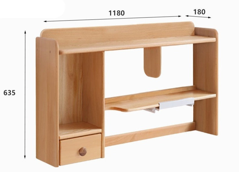 Solid Oak & Beech Wood Bookshelf - Sturdy Wooden Shelf for Home, Office & Library - Perfect for Organizing Books, Decor & Storage