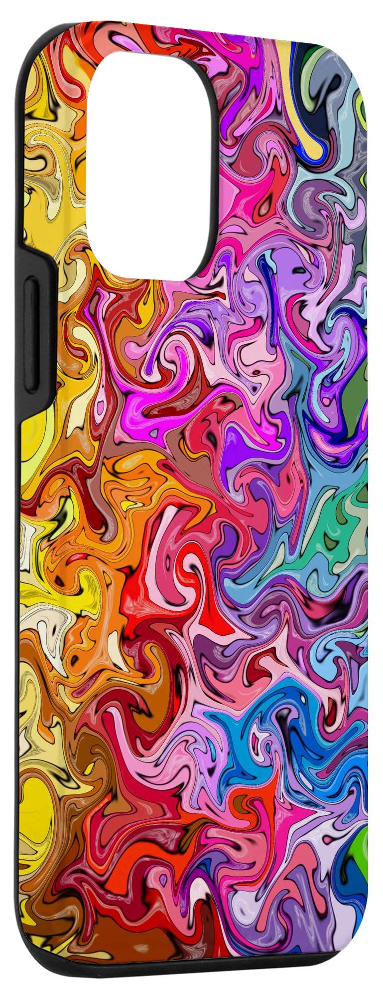 iPhone 12 Mini Case - Colorful Liquid Swirl Design Artsy Groovy Protective Phone Cover | Trendy & Durable for Daily Use, Travel & Fashion Accessory
