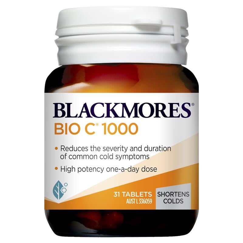 Blackmores Bio C 1000mg Vitamin C Supplement - Immune Support, Antioxidant Boost for Adults - Perfect for Cold Season & Daily Wellness