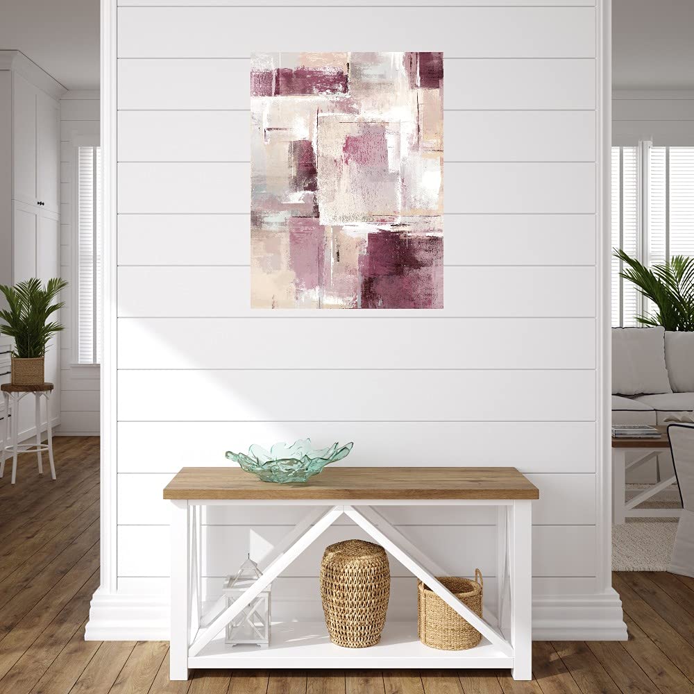 Abstract Canvas Wall Art - Handmade Fine Art Canvas Block Painting by Willowbrook - Ready to Hang 35x46 Inch - Perfect for Living Room, Bedroom, Office & Home Decor