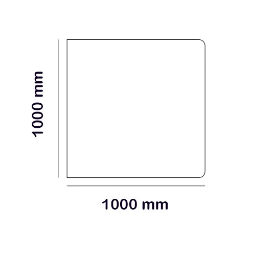 Black Floor Plate 100x100 cm - Durable Metal Floor Protection for Garages, Workshops & High-Traffic Areas