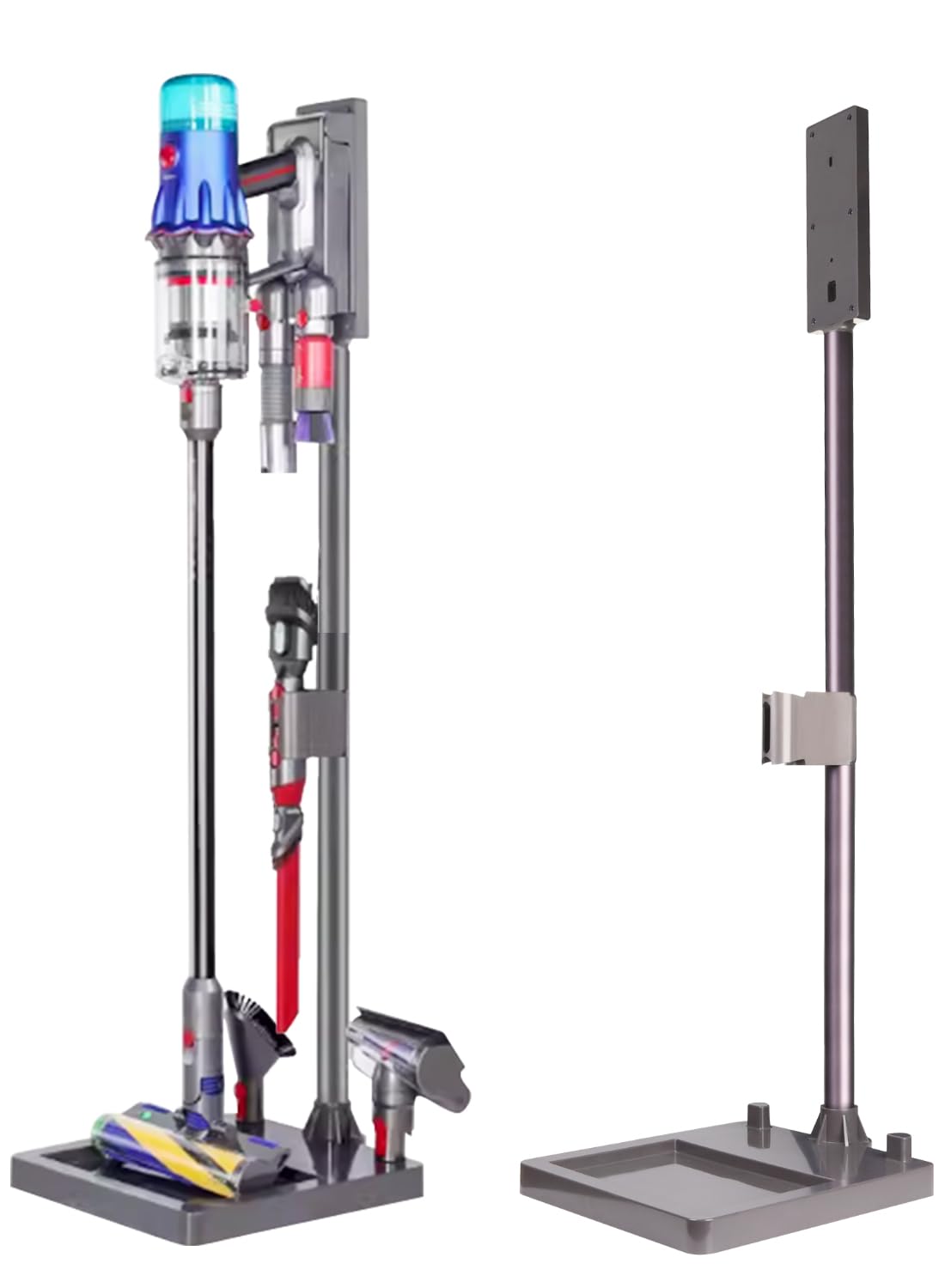 Laymi Vacuum Stand for Dyson V7 V8 V10 V11 V12 V15 - Sturdy Aluminum Docking Station with Accessory Holder & Cable Slot | Compact Storage Bracket for Dyson Cordless Vacuums | Perfect for Home, Garage & Office Organization