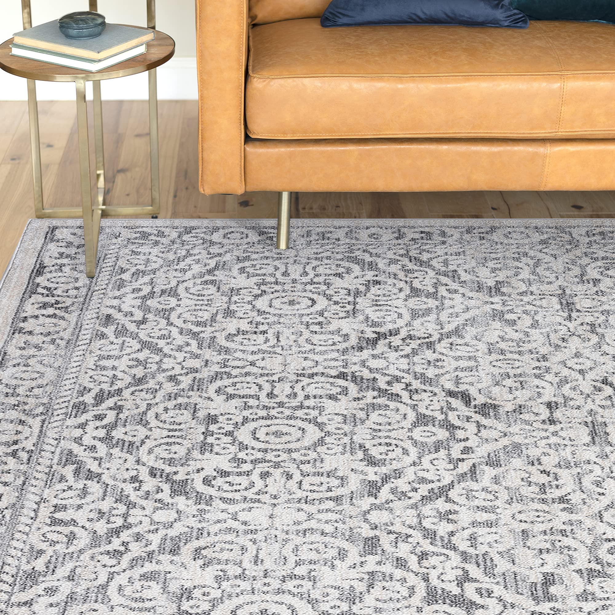 Tayse Geraldine Cream 8x10 Area Rug - Traditional Floral Carpet for Living Room, Bedroom, Dining Room, Kitchen & Entryway - Large Soft Floor Mat for Home Decor - Alfombras para Salas Grandes - Perfect for Cozy Living Spaces & Elegant Home Styling