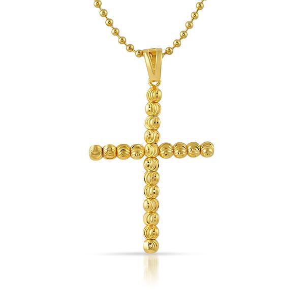 925 Sterling Silver Moon Cut Cross Pendant Necklace - Elegant Jewelry Gift for Women, Perfect for Christmas, Birthday & Anniversary