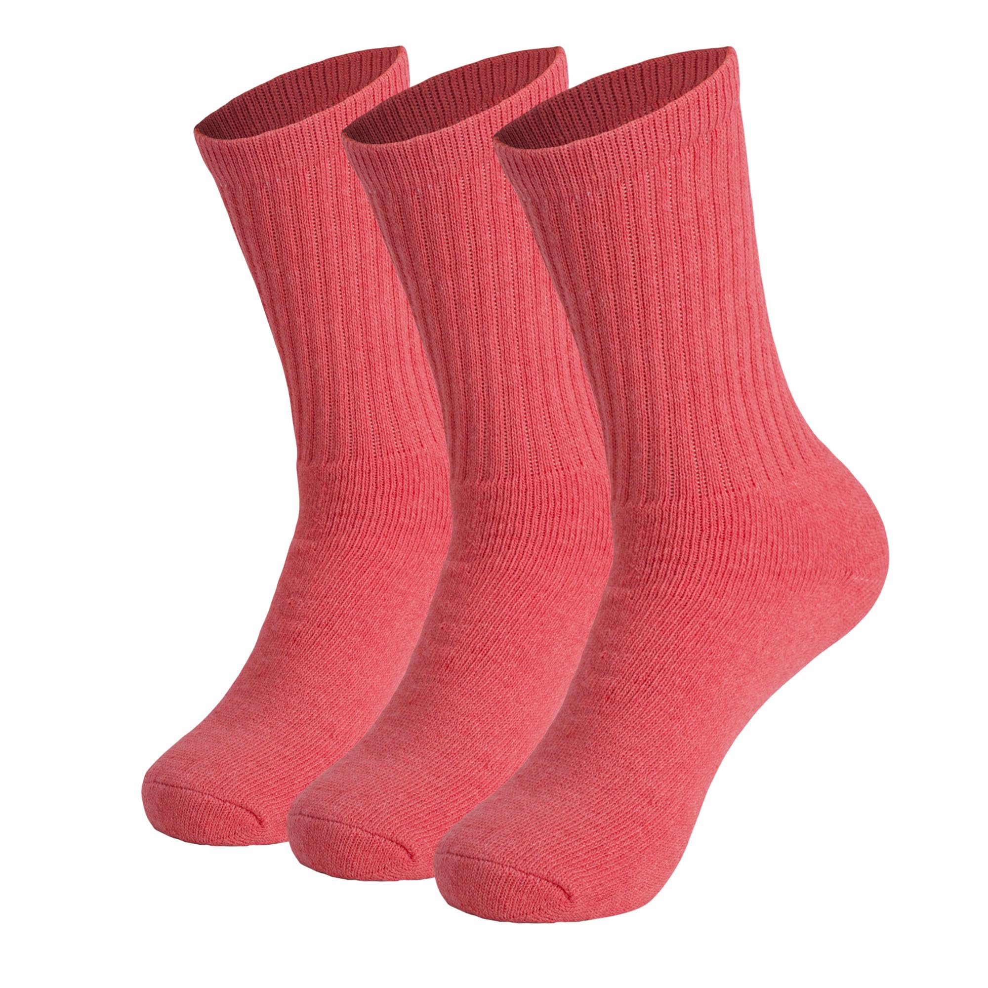 American Made Women's Cotton Crew Athletic Socks - 3 Pairs Pack with Smooth Toe Seam | Comfortable Workout & Running Socks for Gym, Yoga & Daily Wear