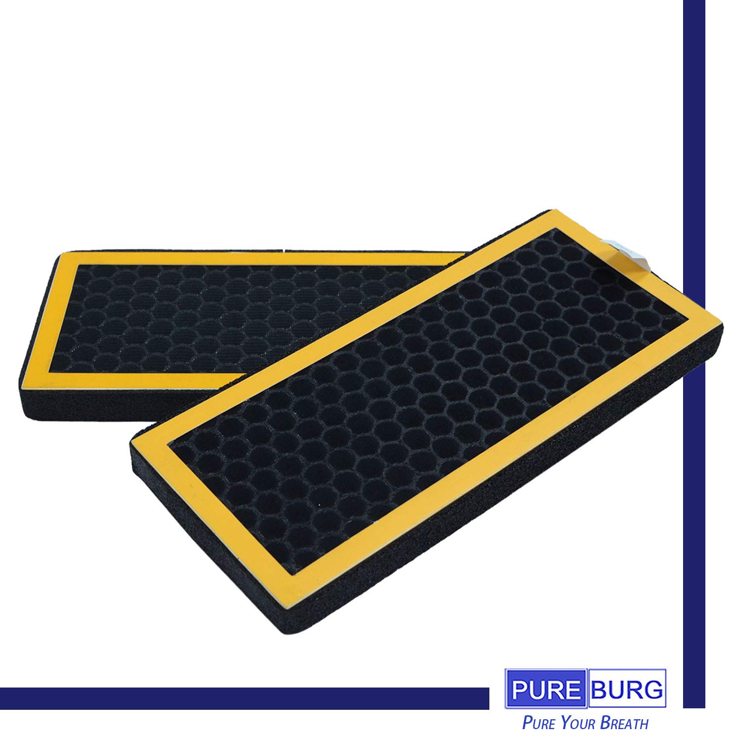 PUREBURG 2-Pack H13 HEPA & Activated Carbon Replacement Air Filters Compatible with HoMedics AT-PET01 AT-PET02 TotalClean PetPlus Tower Air Purifier - Ideal for Pet Hair, Dander, Dust & Odor Removal in Homes with Dogs & Cats