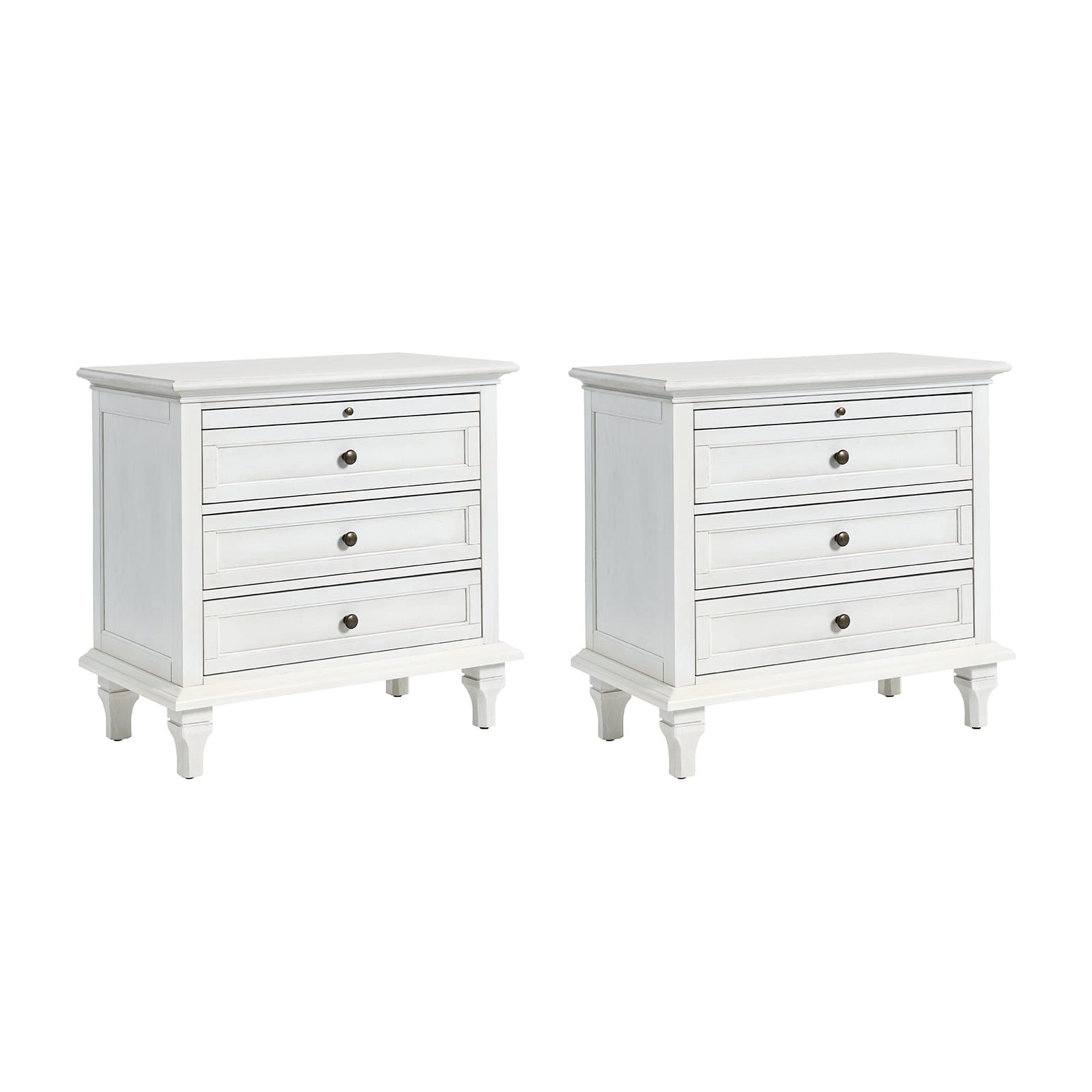Galatea 3-Drawer Nightstand with USB Charging Ports & Power Outlets - Modern Bedside Table with Storage for Bedroom, Living Room or Office