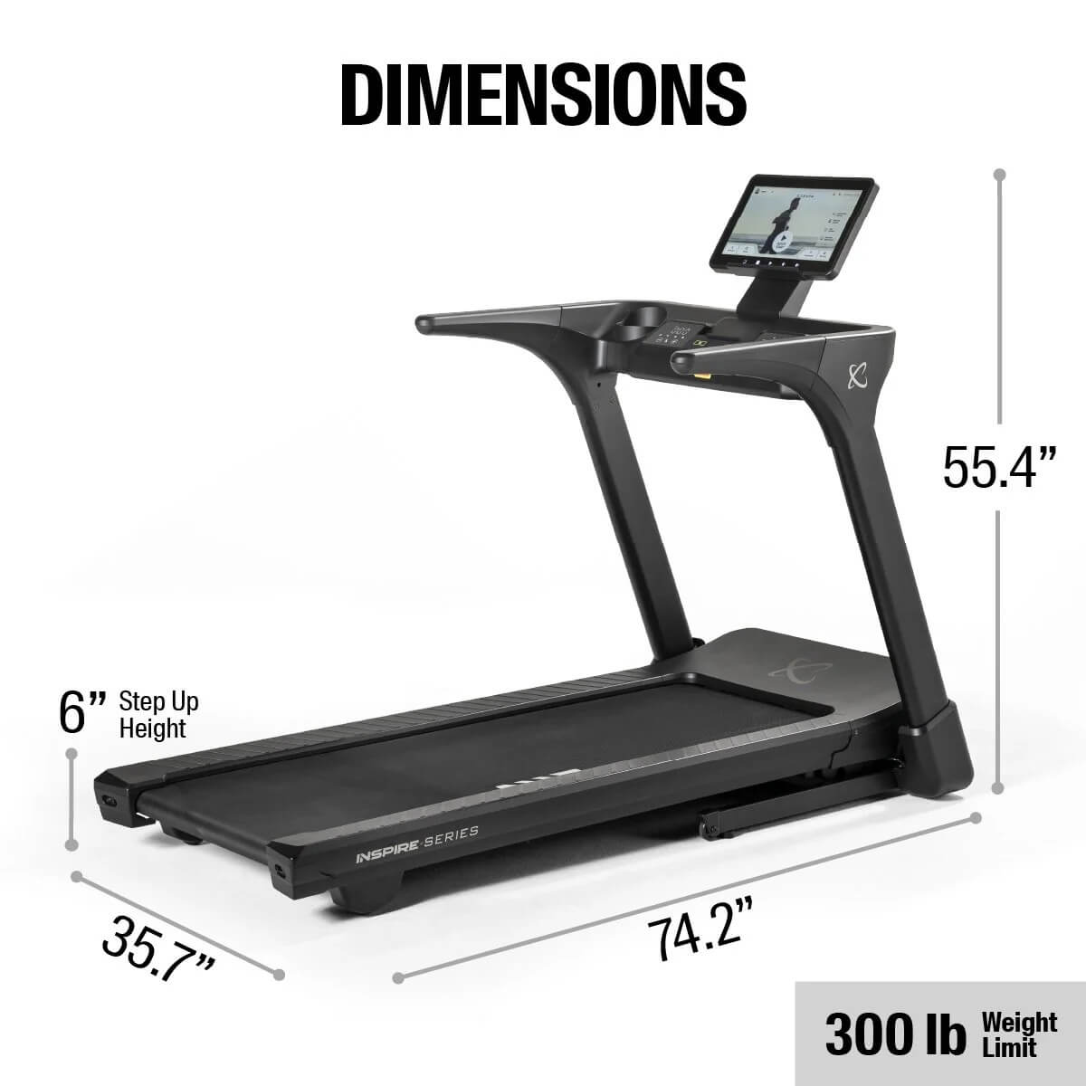 Inspire Series T5S Folding Treadmill for Home Gym - Quiet Electric Running Machine with Incline for Cardio Workouts - Perfect for Small Spaces & Home Fitness Training