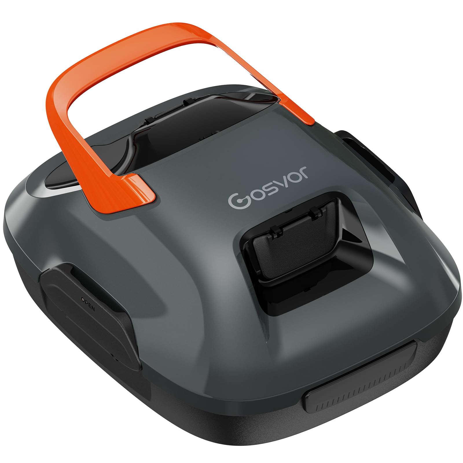 **Automatic Cordless Robotic Pool Cleaner for Above-Ground Pools – 90 Min Runtime, Covers 860 Sq.ft, Self-Parking, Portable – Ideal for Easy Pool Maintenance & Cleaning (Orange)**