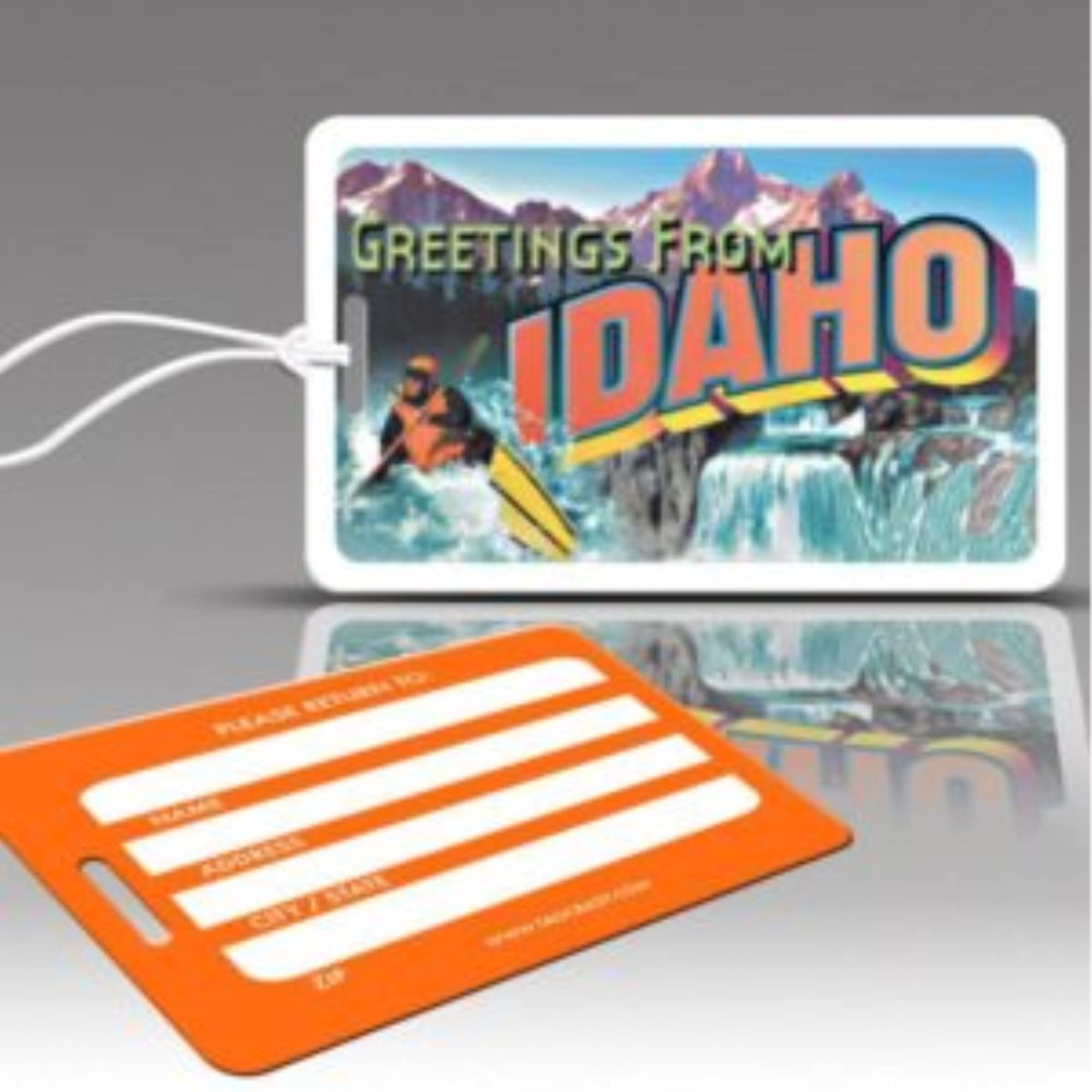 Americana Collection - Personalized Idaho Themed Luggage Tags for Travel - Durable & Stylish Suitcase ID Tags for Airports & Vacations