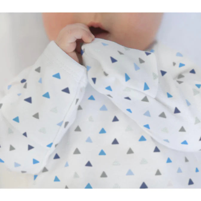 Premium Muslin Swaddle Blanket & Pajama Gift Set for Babies - Tiny Triangles Design (BGB 0031) | Soft & Breathable for Newborn Sleep, Swaddling & Photo Shoots