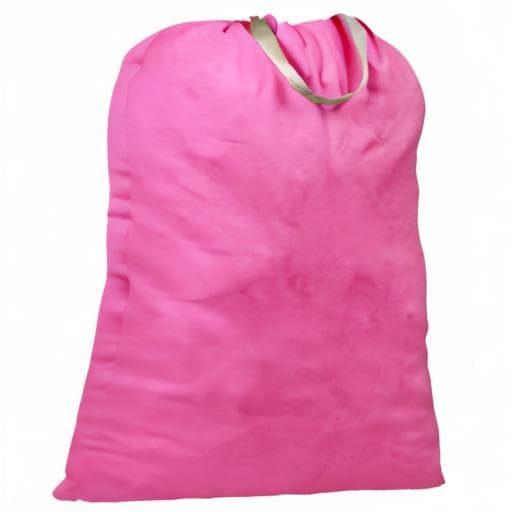 LOLOMLO Extra Large Canvas Laundry Bag with Handles & Drawstring Closure - Heavy Duty Tear-Resistant Storage Bag for Clothes, Travel, College Dorm - 25.5