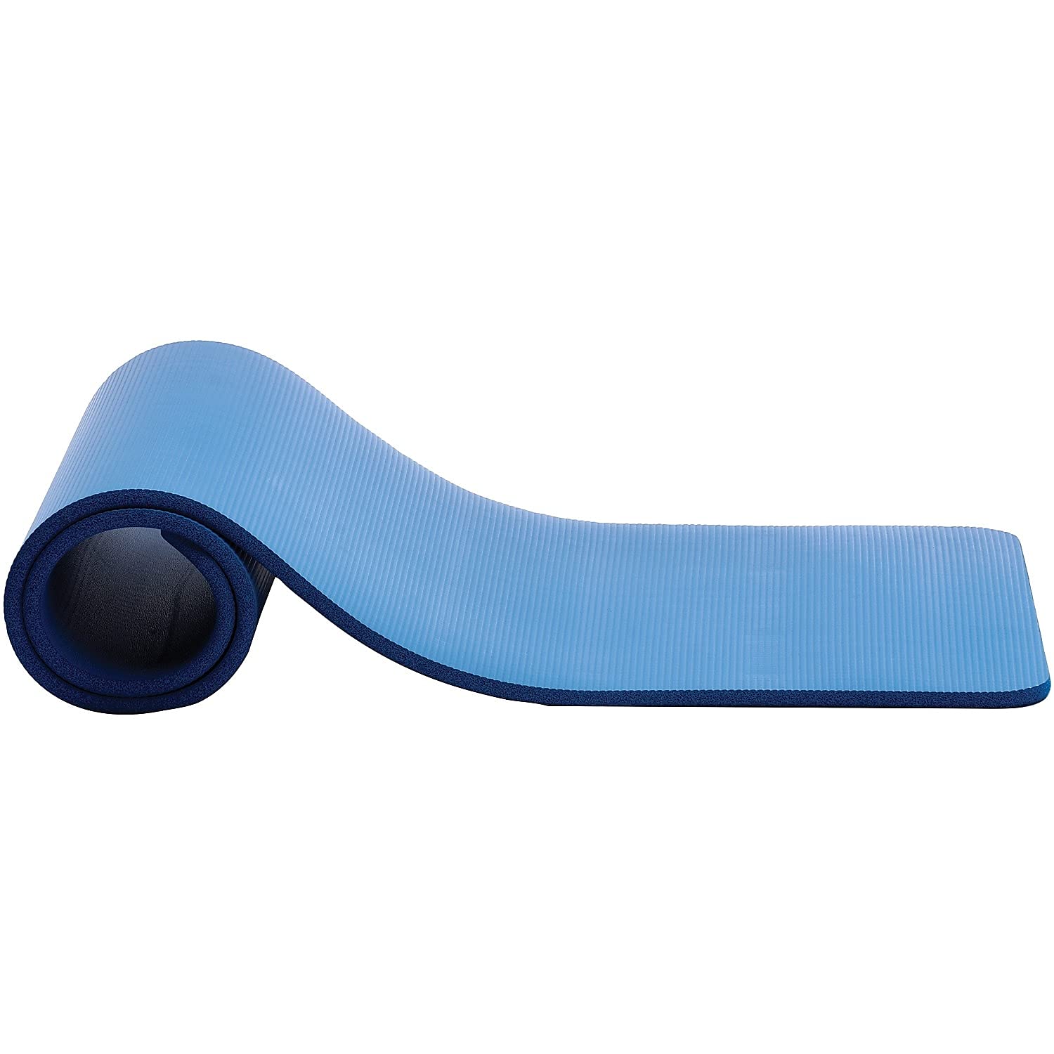 GoFit Professional Grade Pilates & Yoga Mat - 1/2-Inch Extra Thick High Density, Non-Slip Exercise Mat for Home & Studio Workouts - Perfect for Yoga, Pilates, Stretching & Fitness Training (Blue)