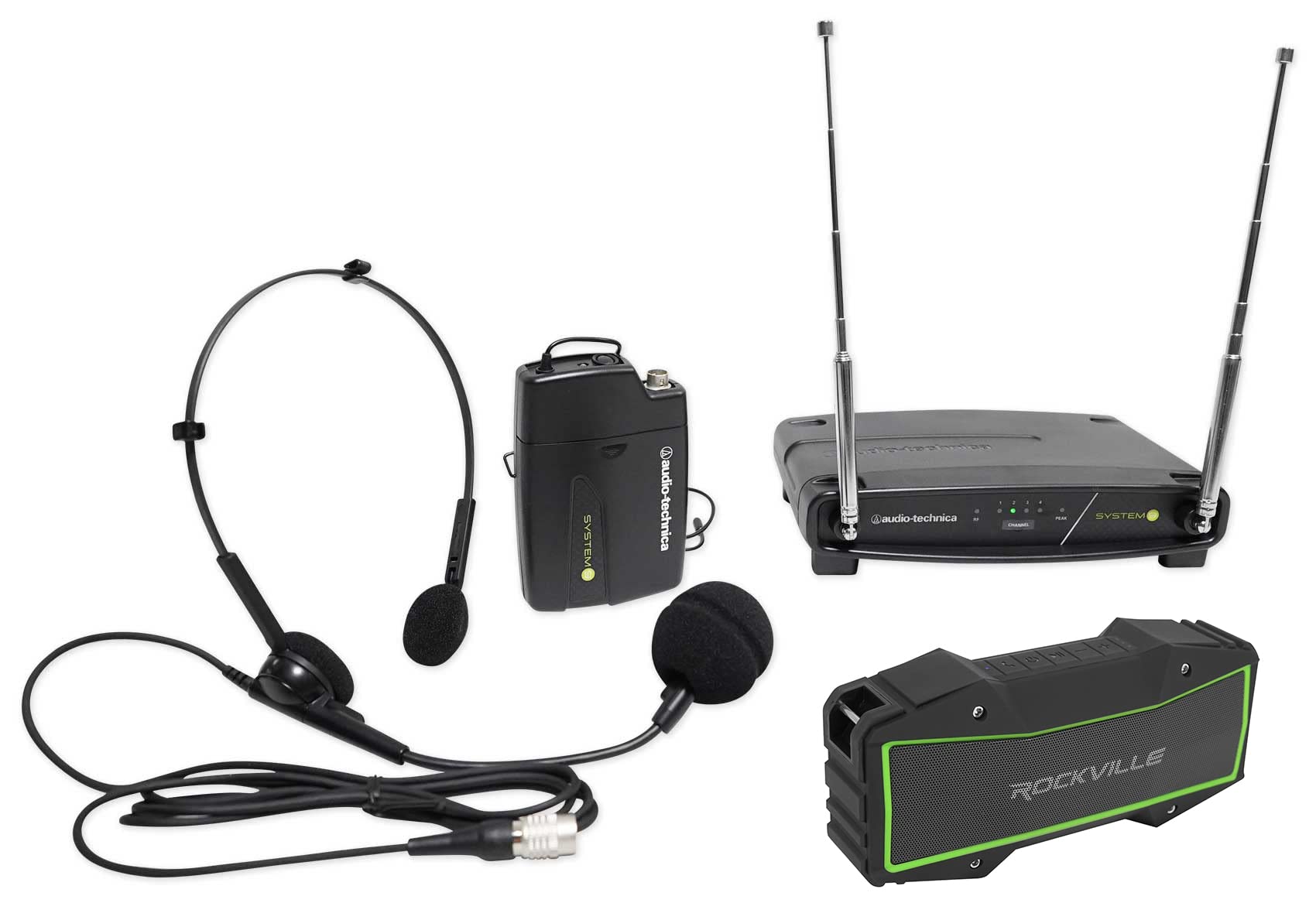 Audio-Technica ATW-901a/H Wireless Headset Microphone with Bluetooth Speaker - Professional Hands-Free Mic for Presenters, Singers & Public Speakers - Perfect for Conferences, Live Performances & Streaming
