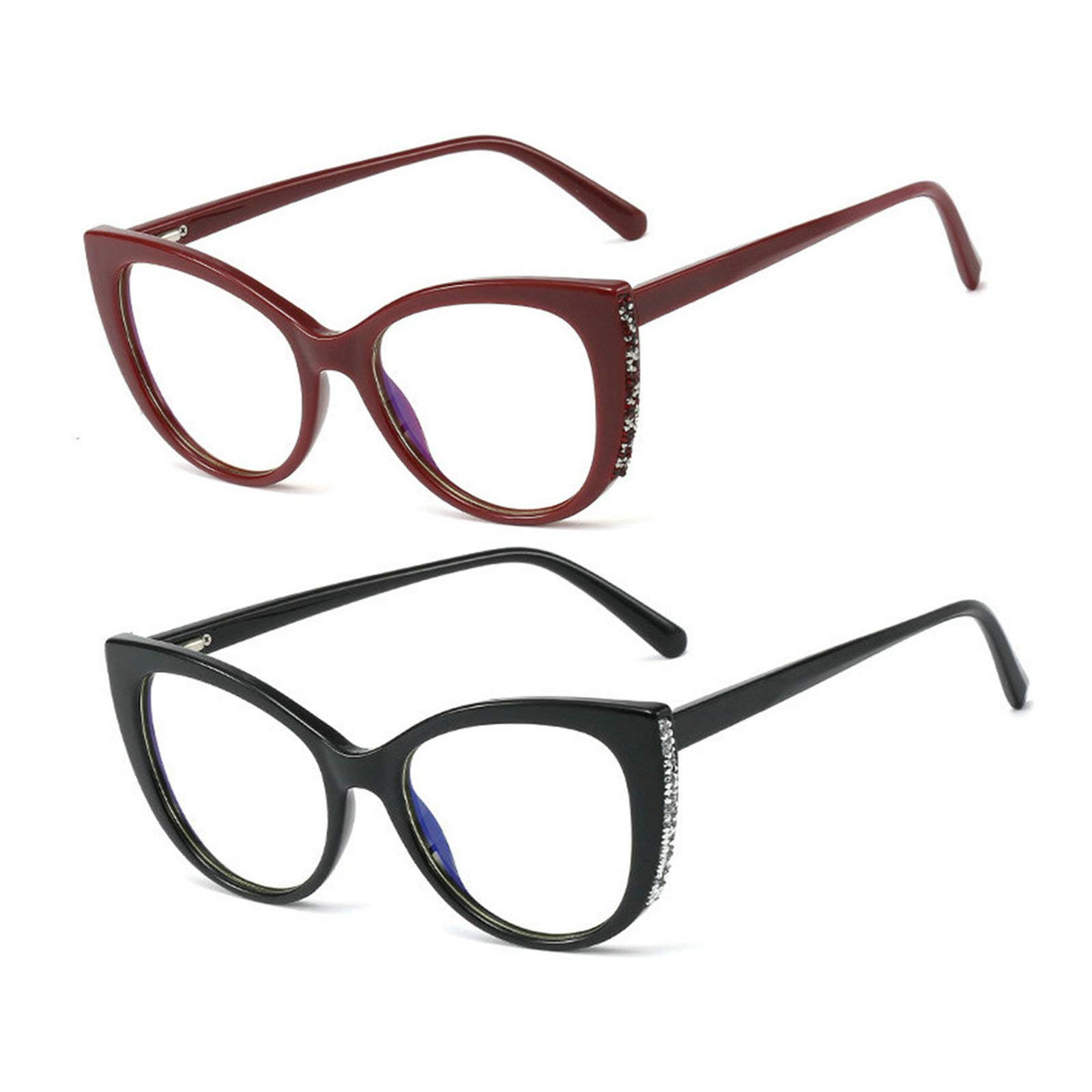 Willochra Blue Light Blocking Reading Glasses - 2 Pack Anti Glare Computer Glasses for Women, Lightweight Readers for Office Work & Screen Time