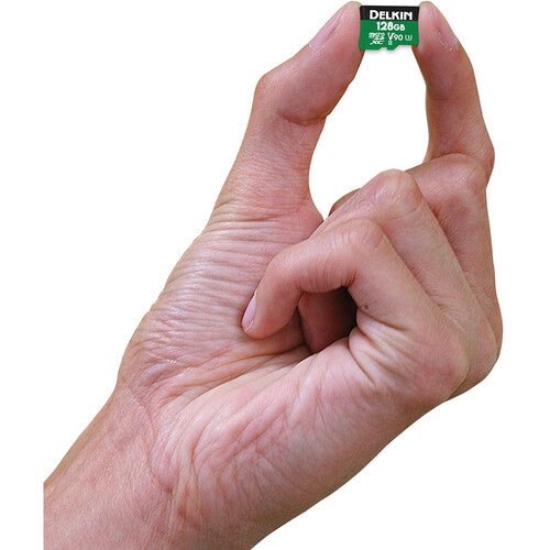 Delkin Devices 128GB Power UHS-II microSDXC Memory Card with Adapter - High Speed for 4K Video, DSLR Cameras, Drones & Gaming - Fast Read/Write Performance for Professional Photography & Action Cameras