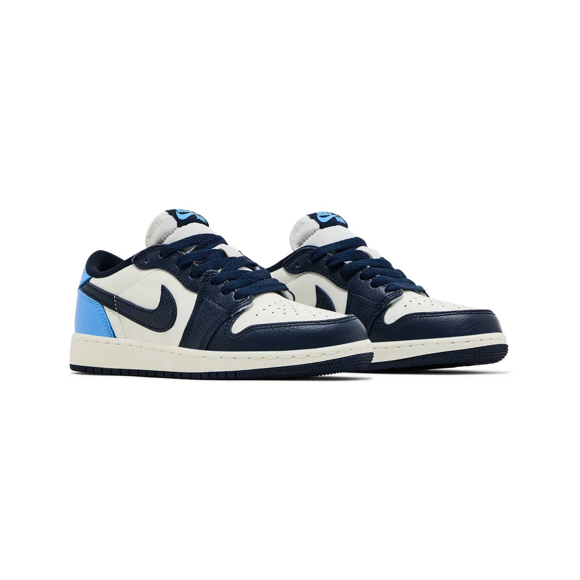 Air Jordan 1 Low OG 'Obsidian UNC' GS Sneakers (2025) - Retro Basketball Shoes for Women & Girls - Perfect for Casual Wear, Street Style & Sneaker Collection