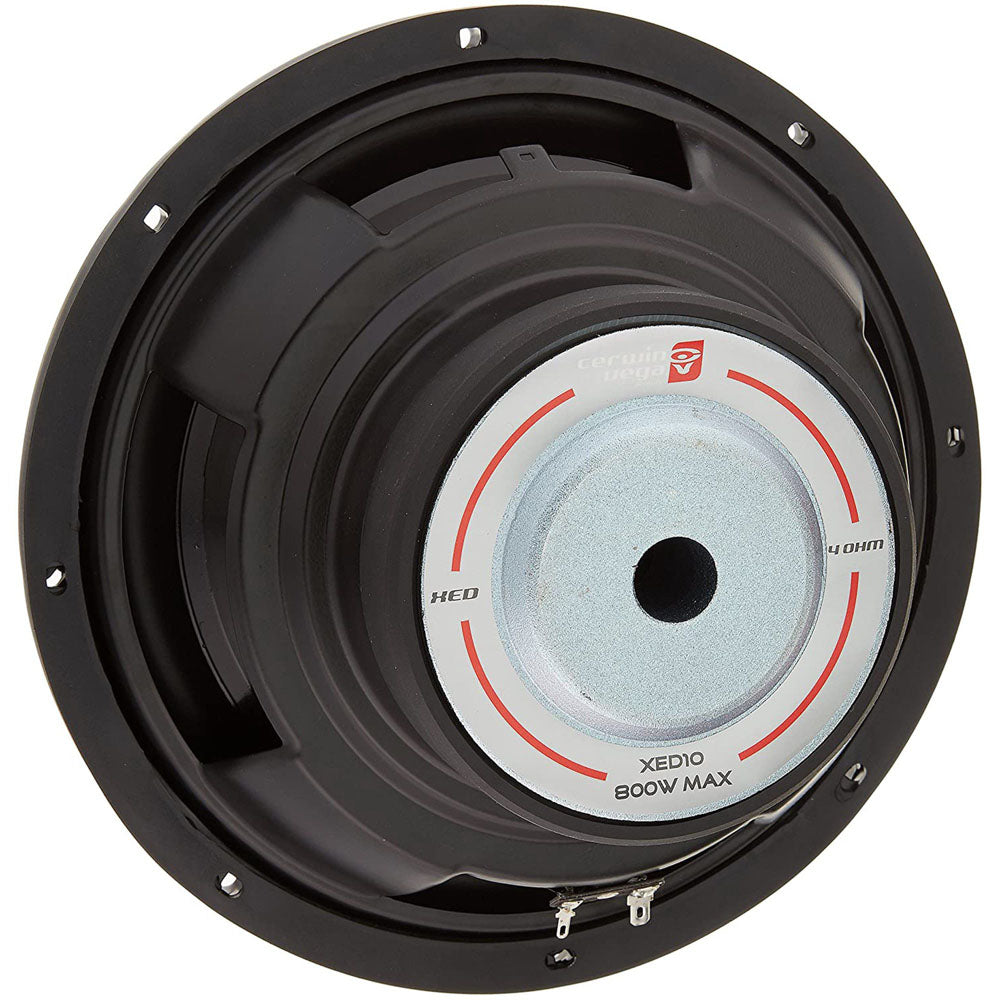 Cerwin Vega XED10V2 10-Inch XED Mobile Series 800W 4 Ohm SVC Car Subwoofer - Open Box - Perfect for Car Audio & Bass Upgrade in Trucks, SUVs & Vehicles