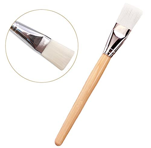 NYAMAH SALES Professional Face Mask Brush & Sponge Set - Wooden Cosmetic Foundation Applicator for Smooth & Even Skincare Application - Perfect for Men & Women - Ideal for Facial Masks, Serums & Makeup