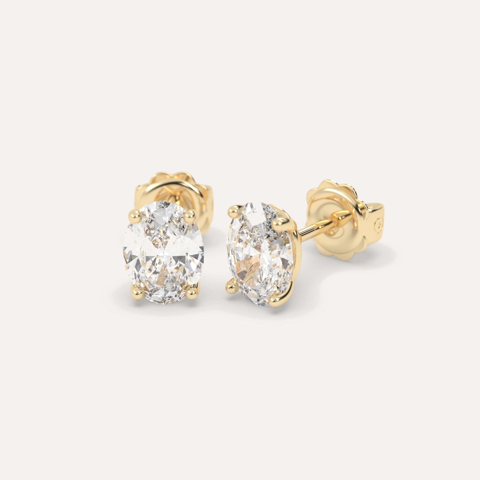 4 Carat Oval Diamond Stud Earrings - 14K White Gold Dangle Earrings for Women, Perfect for Weddings, Anniversaries & Special Occasions