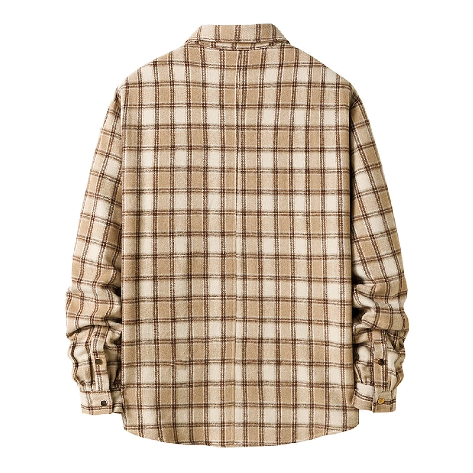 Unisex Long Sleeve Flannel Shirt - Casual Button Up Plaid Corduroy Oversized Shirt for Men & Women | Perfect for Fall Layering, Outdoor Adventures and Cozy Loungewear