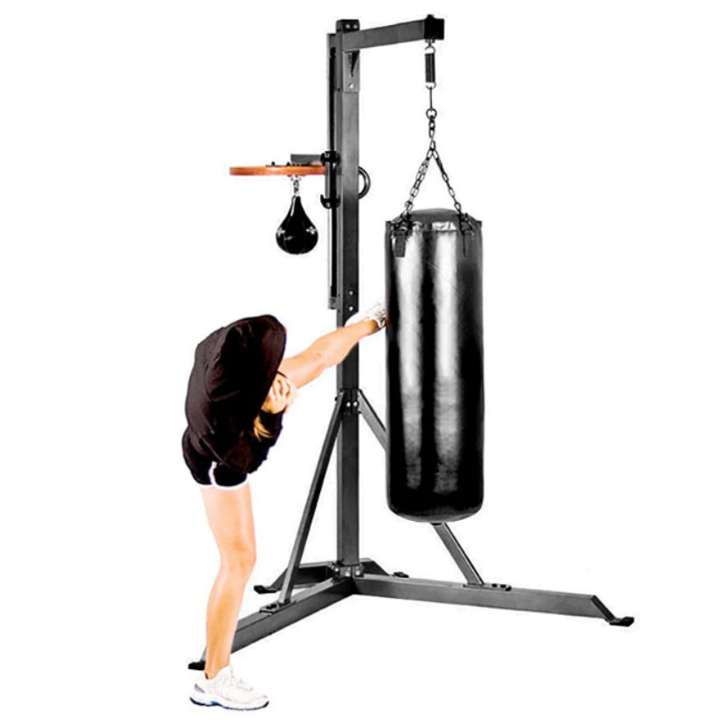 Heavy Duty Commercial Bag Stand with Quick Strike Platform - Perfect for Boxing Gyms, Martial Arts Training & Home Fitness Workouts