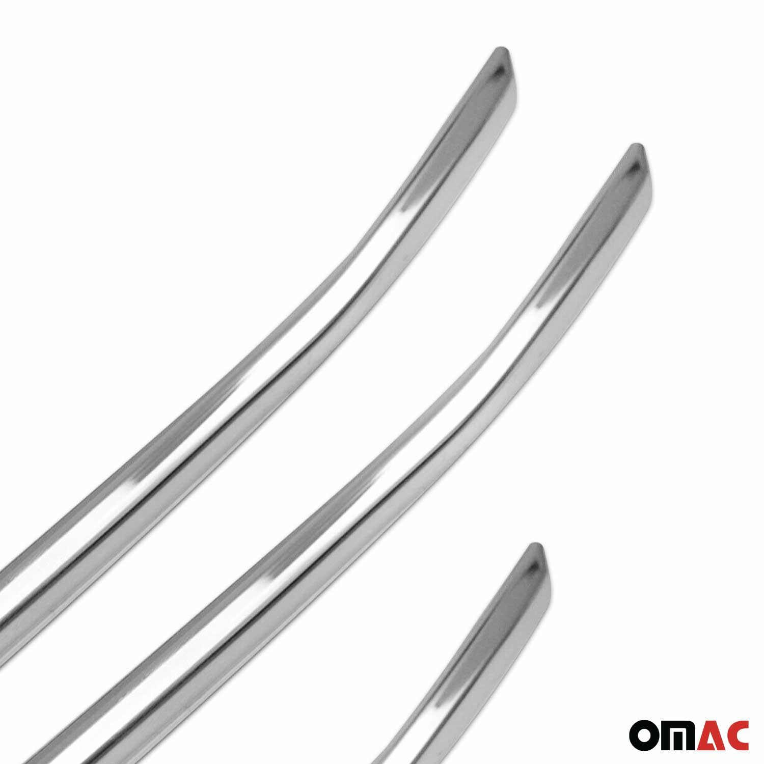 OMAC Front Bumper Grill Trim Molding for Ford Transit 2021-2025 - Steel Silver 4 Piece Set | Durable Exterior Accessory for Van Customization & Protection
