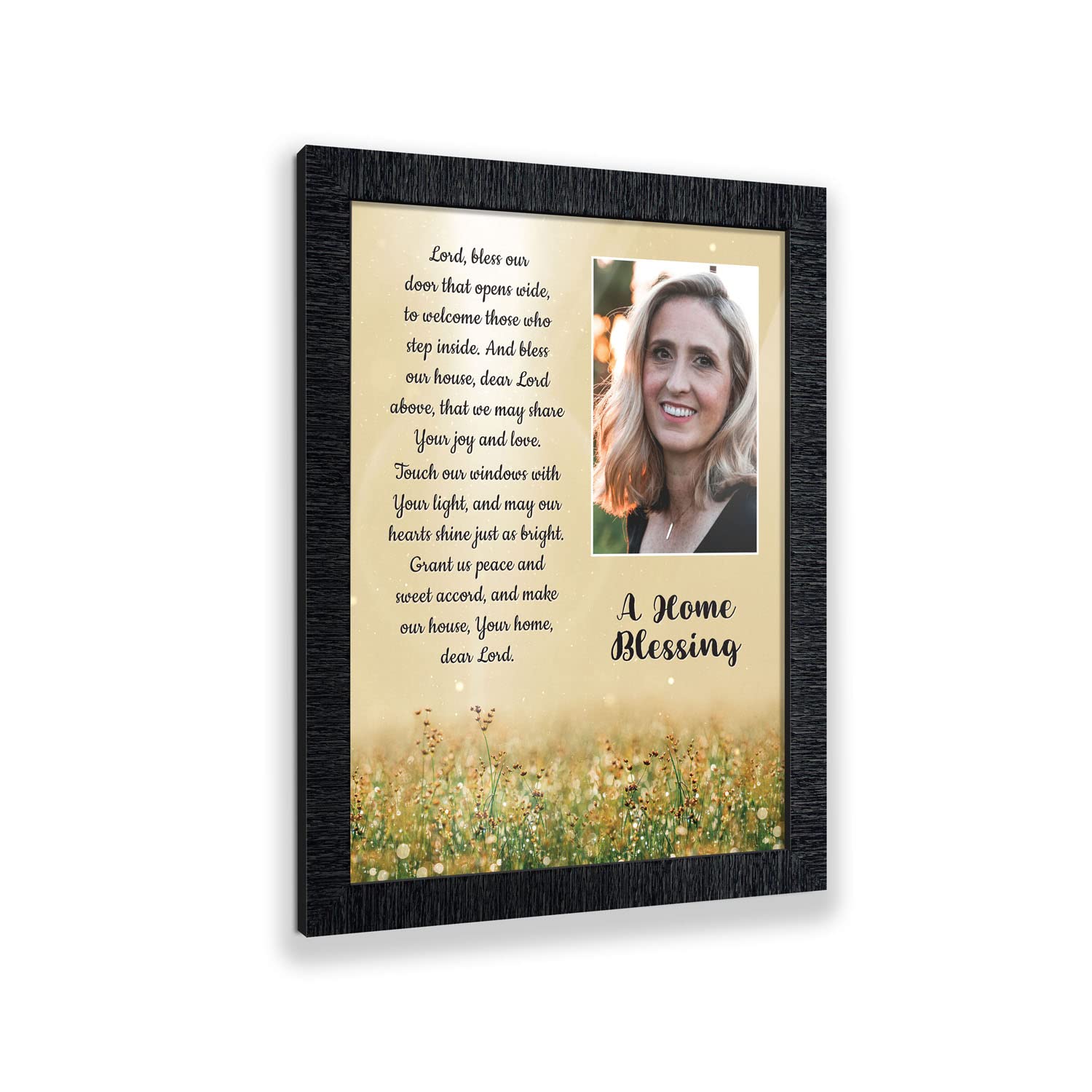 God Bless This Home Sign - Rustic Farmhouse Wall Decor for Christian Blessing - Perfect for Living Room, Bedroom & Entryway - 5042CH