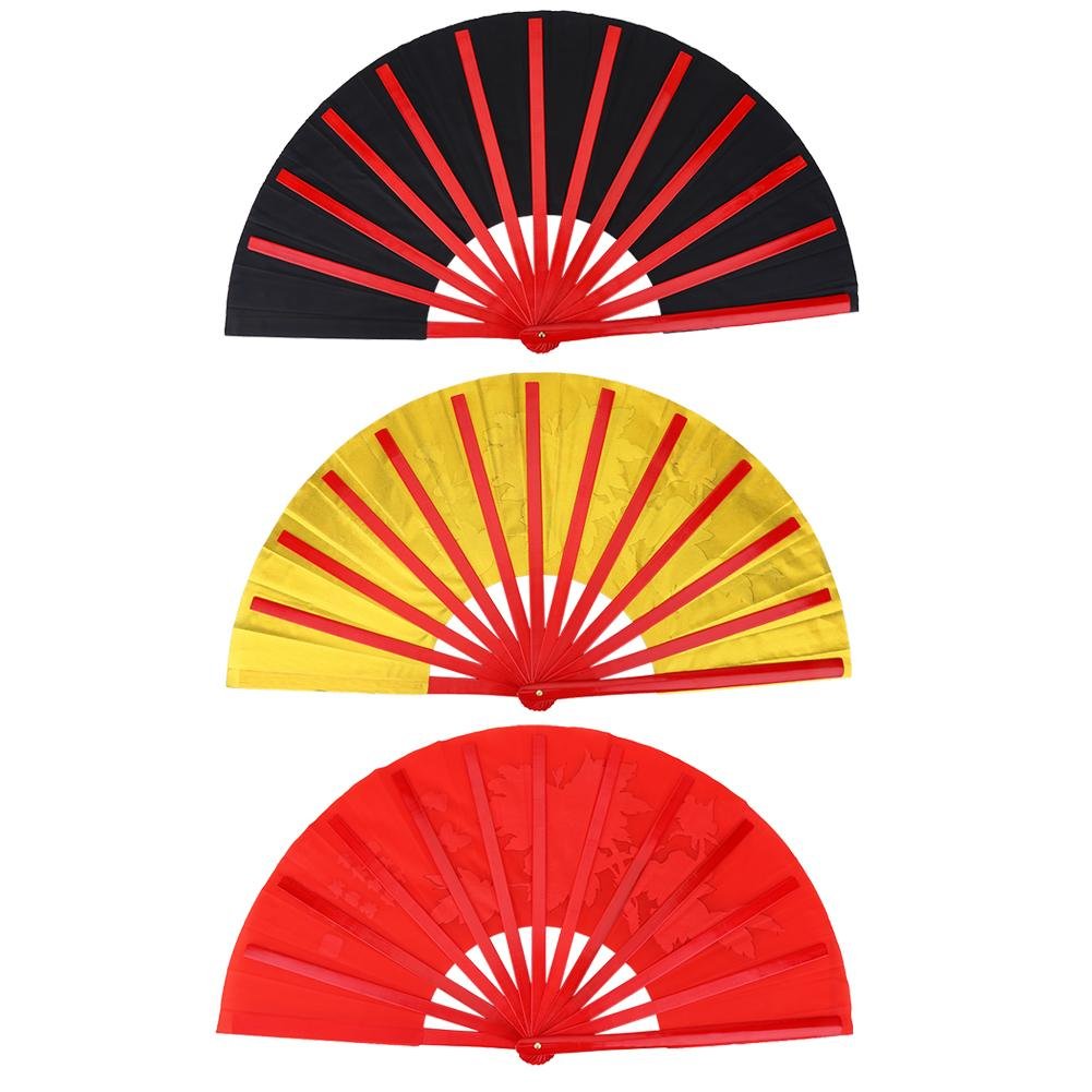 Tai Chi Fan - Handheld Silk Folding Fan for Martial Arts & Decoration | Right Hand Fan | Red | Perfect for Tai Chi Practice, Kung Fu Performances & Home Décor