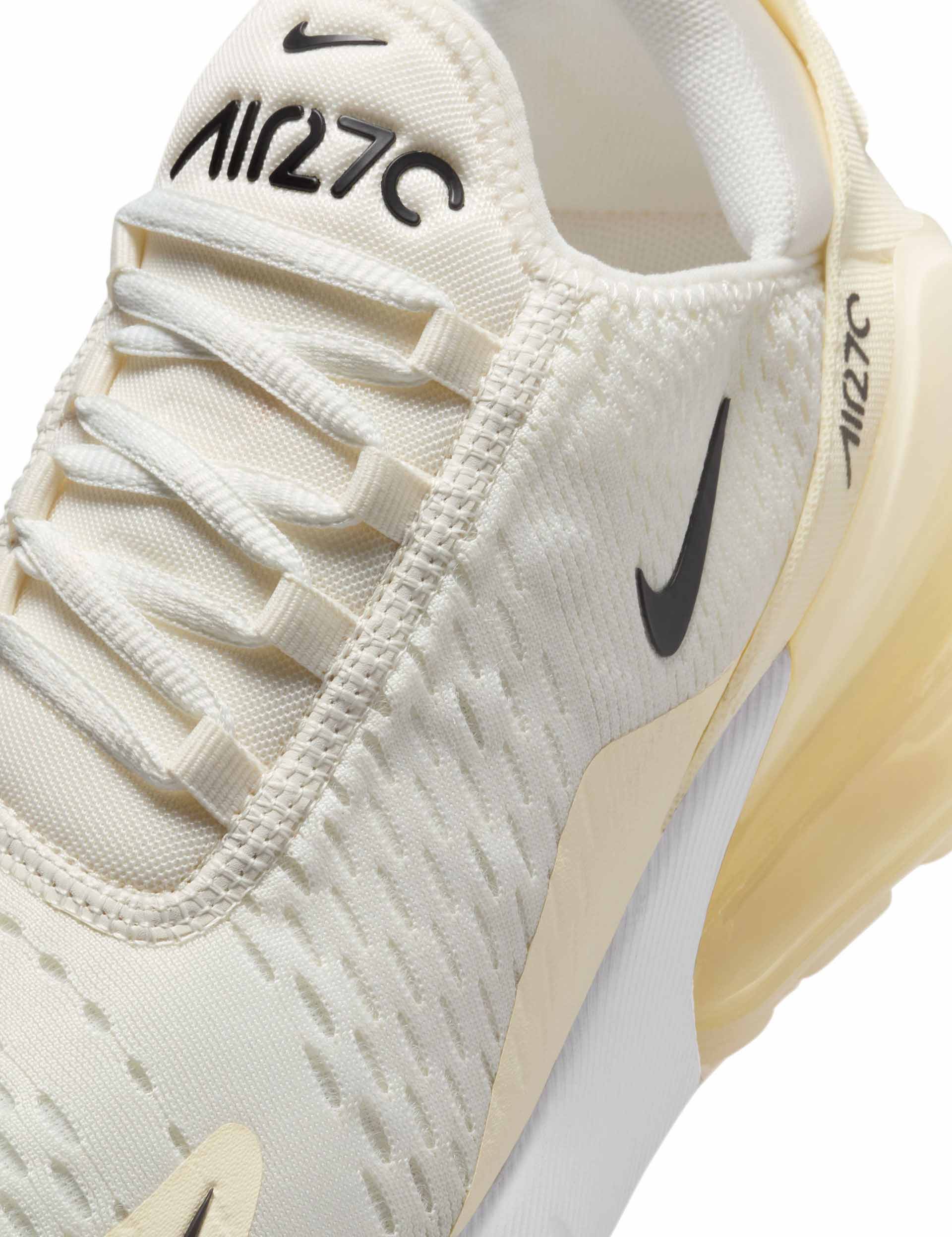 Nike Air Max 270 Running Shoes for Men & Women - Sail/Black/Coconut Milk/Pale Ivory - Comfortable Cushioned Sneakers for Jogging, Gym Workouts & Casual Wear