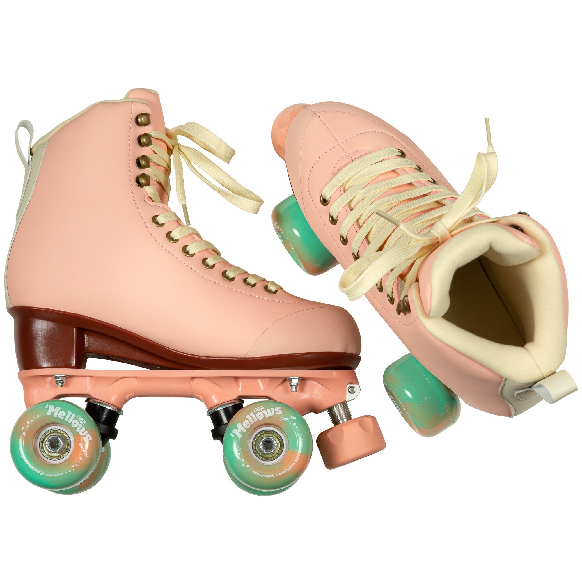 Chaya Melrose Elite Dusty Rose Roller Skates for Women - Premium Quad Outdoor Skates with ABEC-7 Bearings - Perfect for Park, Rink & Street Skating