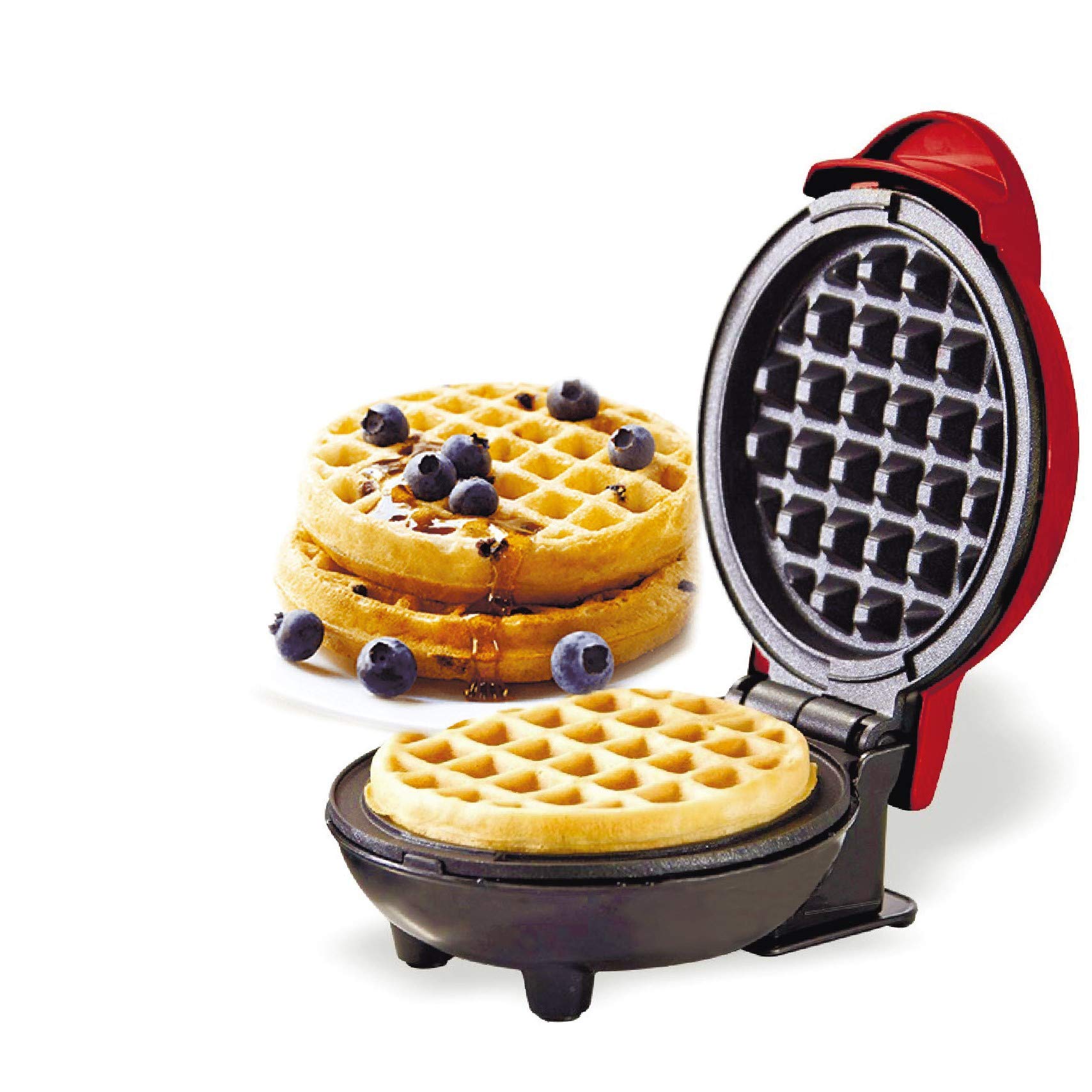 DDARKHORSE Mini Electric Waffle Maker - Bubble Egg Cake Machine for Kids Breakfast, Household Waffle Iron with Non-Stick Pan - Perfect for Home, Office & Camping Snacks