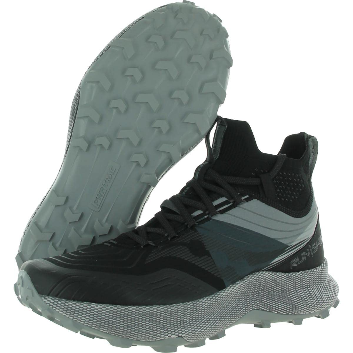 Saucony Men's Endorphin Mid Performance Hiking Shoes - Black, Size 12.5 Medium (D) | Lightweight & Durable for Outdoor Adventures, Trail Running & Hiking